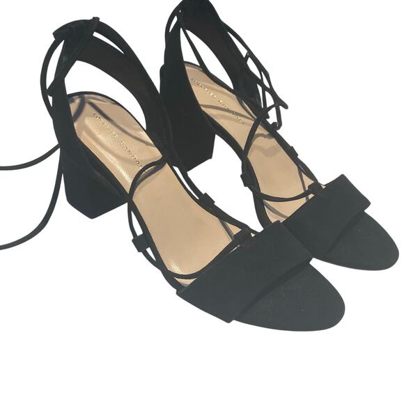 Loeffler Randall Black Tie Heel Sandal Shoe Size 10 - Picture 1 of 10